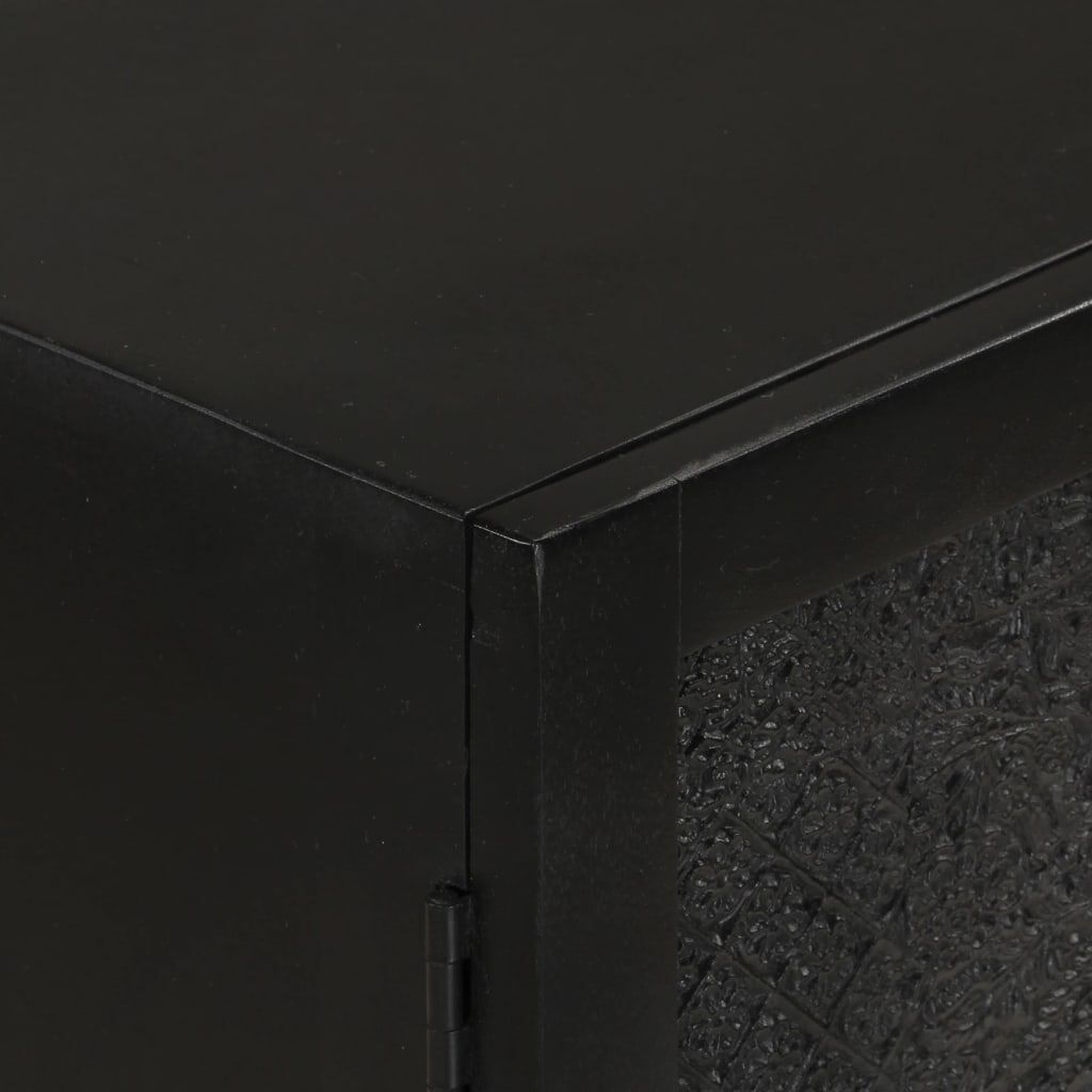 vidaXL Ντουλάπι Μαύρο 55x30x77 εκ. από Μασίφ Ξύλο Μάνγκο και Σίδηρο