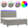 vidaXL &Kappa;&rho;&epsilon;&beta;ά&tau;&iota; Boxspring &mu;&epsilon; &Sigma;&tau;&rho;ώ&mu;&alpha; & LED &Alpha;&nu;.&Gamma;&kappa;&rho;&iota; 180x200 &epsilon;&kappa;. &Beta;&epsilon;&lambda;&omicron;ύ&delta;&iota;&nu;&omicron;