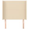 vidaXL Κεφαλάρι με Πτερύγια Κρεμ 83x16x118/128 εκ. Υφασμάτινο