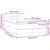 vidaXL &Kappa;&rho;&epsilon;&beta;ά&tau;&iota; Boxspring &mu;&epsilon; &Sigma;&tau;&rho;ώ&mu;&alpha; & LED &sigma;&kappa;&omicron;ύ&rho;&omicron; &pi;&rho;ά&sigma;&iota;&nu;&omicron; 120x220cm &Beta;&epsilon;&lambda;&omicron;ύ&delta;&iota;&nu;&omicron;