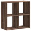 vidaXL Βιβλιοθήκη Καφέ Δρυς 68,5x32x68,5 εκ. από Επεξεργασμένο Ξύλο