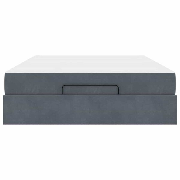 vidaXL Σκελετός Κρεβατιού Σκούρο γκρι 160 x 200 cm Βελούδο