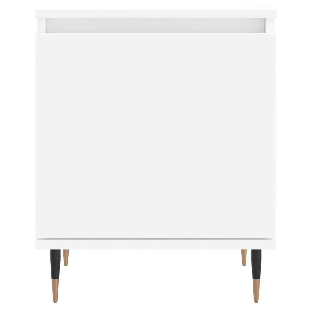 vidaXL Κομοδίνα 2 τεμ. Λευκά 40 x 30 x 50 εκ. από Επεξεργασμένο Ξύλο