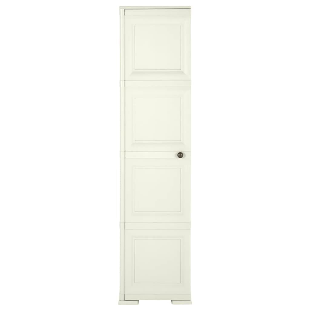 vidaXL Πλαστικό Ντουλάπι Κρεμ Ανοιχτό 79 x 43 x 164εκ. με Σχέδιο Ξύλου