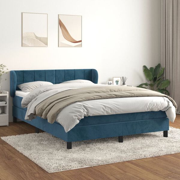 vidaXL &Kappa;&rho;&epsilon;&beta;ά&tau;&iota; Boxspring &mu;&epsilon; &Sigma;&tau;&rho;ώ&mu;&alpha; &Sigma;&kappa;&omicron;ύ&rho;&omicron; &Mu;&pi;&lambda;&epsilon; 140x200 &epsilon;&kappa;. &Beta;&epsilon;&lambda;&omicron;ύ&delta;&iota;&nu;&omicron;