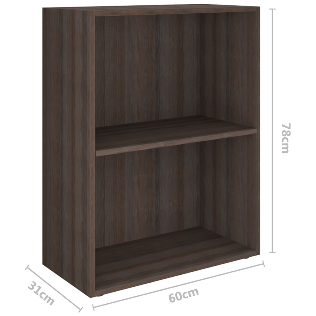 vidaXL Βιβλιοθήκη Γκρι/Sonoma Δρυς 60 x 31 x 78 εκ. από Επεξ. Ξύλο