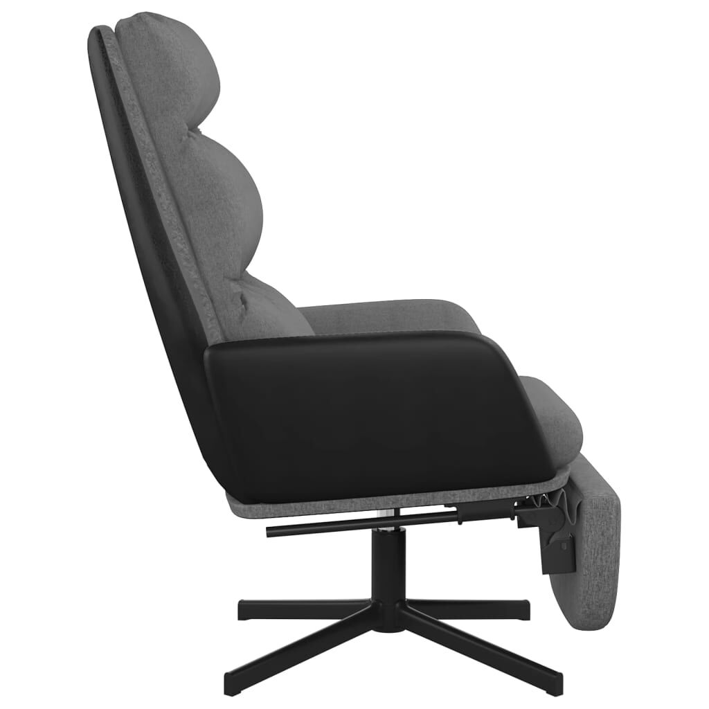 vidaXL Πολυθρόνα Relax Ανοιχτό Γκρι Υφασμάτινη με Υποπόδιο