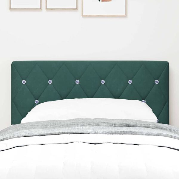 vidaXL Βελούδινο Κεφαλάρι Argyle Σκούρο Πράσινο 80 cm Βελούδο