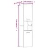 vidaXL Ντουλάπι Μπάνιου Καφέ Δρυς 30x30x130 εκ. Επεξεργασμένο Ξύλο