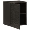 vidaXL Ντουλάπι Μπάνιου Επιτοίχιο Μαύρο 38x33x48 εκ. Μασίφ Ξύλο Μάνγκο