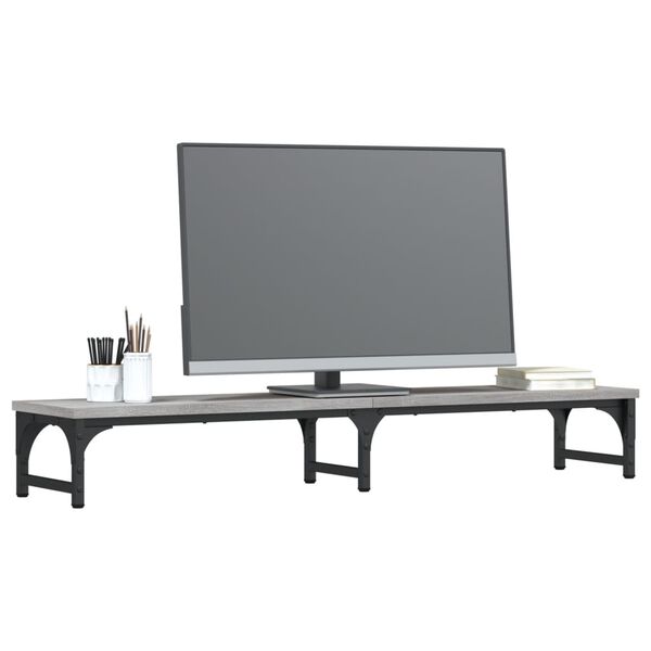 vidaXL Βάση Οθόνης Γκρι Sonoma 105x23x15,5 εκ. από Επεξεργασμένο Ξύλο