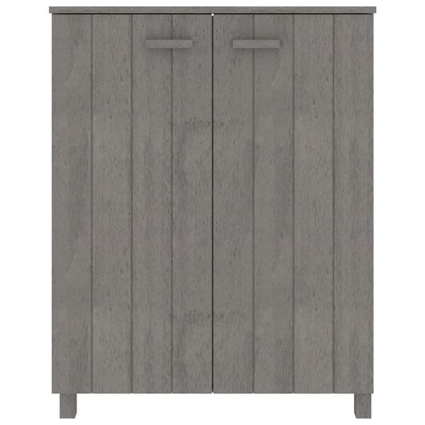 vidaXL Παπουτσοθήκη HAMAR Αν. Γκρι 85x40x108 εκ. Μασίφ Ξύλο Πεύκου