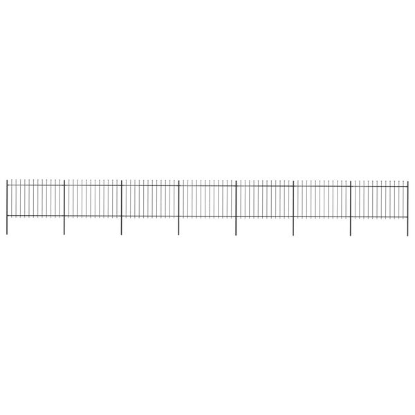 vidaXL Κάγκελα Περίφραξης με Λόγχες Μαύρα 11,9 x 1,2 μ. από Χάλυβα