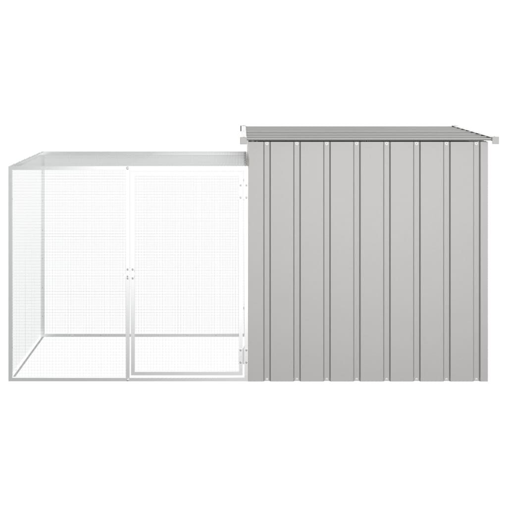 vidaXL Κλουβί Κουνελιών Γκρι 200x91x100 εκ. από Γαλβανισμένο Χάλυβα