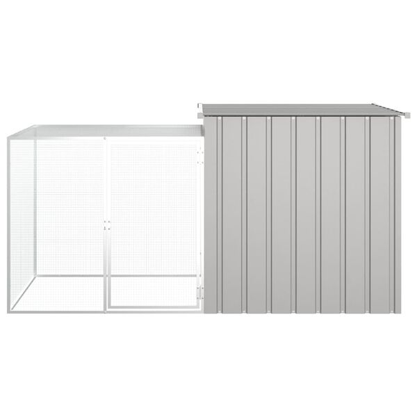 vidaXL Κλουβί Κουνελιών Γκρι 200x91x100 εκ. από Γαλβανισμένο Χάλυβα