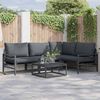 vidaXL Σετ Καναπέ Κήπου με μαξιλάρι 4 pcs Ανθρακί Ατσάλι