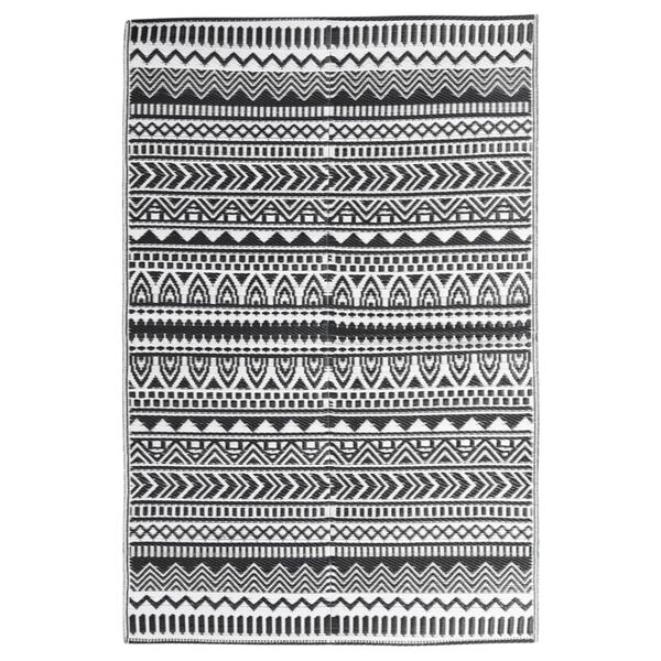 vidaXL Χαλί εξωτερικού χώρου ARAKIL Μαύρο 120x180 cm PP