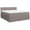 vidaXL &Kappa;&rho;&epsilon;&beta;ά&tau;&iota; Boxspring &mu;&epsilon; &Sigma;&tau;&rho;ώ&mu;&alpha; Taupe 200x200 &epsilon;&kappa;. &Upsilon;&phi;&alpha;&sigma;&mu;ά&tau;&iota;&nu;&omicron;