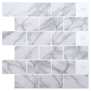 vidaXL &Pi;&lambda;&alpha;&kappa;ά&kappa;&iota; Subway 50 pcs &Lambda;&epsilon;&upsilon;&kappa;ό &Mu;ά&rho;&mu;&alpha;&rho;&omicron; 30 x 30 cm