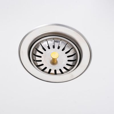 vidaXL Νεροχύτης Εξωτερ. Χώρου με Μονή Γούρνα από Ανοξείδωτο Ατσάλι