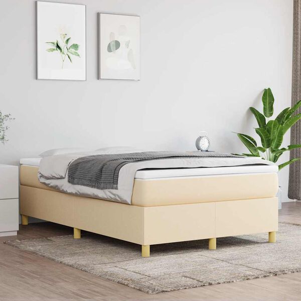 vidaXL &Kappa;&rho;&epsilon;&beta;ά&tau;&iota; Boxspring &mu;&epsilon; &Sigma;&tau;&rho;ώ&mu;&alpha; &Kappa;&rho;&epsilon;&mu; 120x190 &epsilon;&kappa;. &Upsilon;&phi;&alpha;&sigma;&mu;ά&tau;&iota;&nu;&omicron;