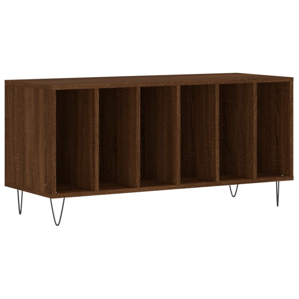 vidaXL Έπιπλο Δίσκων Καφέ Δρυς 100x38x48 εκ. από Επεξεργασμένο Ξύλο