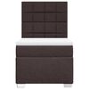 vidaXL Κρεβάτι Boxspring με Στρώμα Σκούρο Καφέ 80x200 εκ. Υφασμάτινο