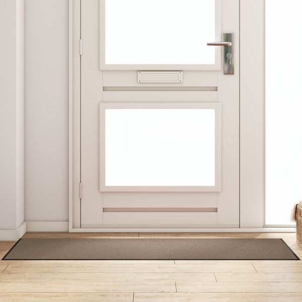 vidaXL Χαλάκι Εξώπορτας Μπεζ και Μαύρο 60 x 180 cm