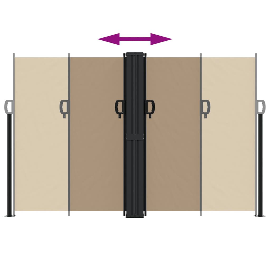 vidaXL Σκίαστρο Πλαϊνό Συρόμενο Taupe 160 x 600 εκ.