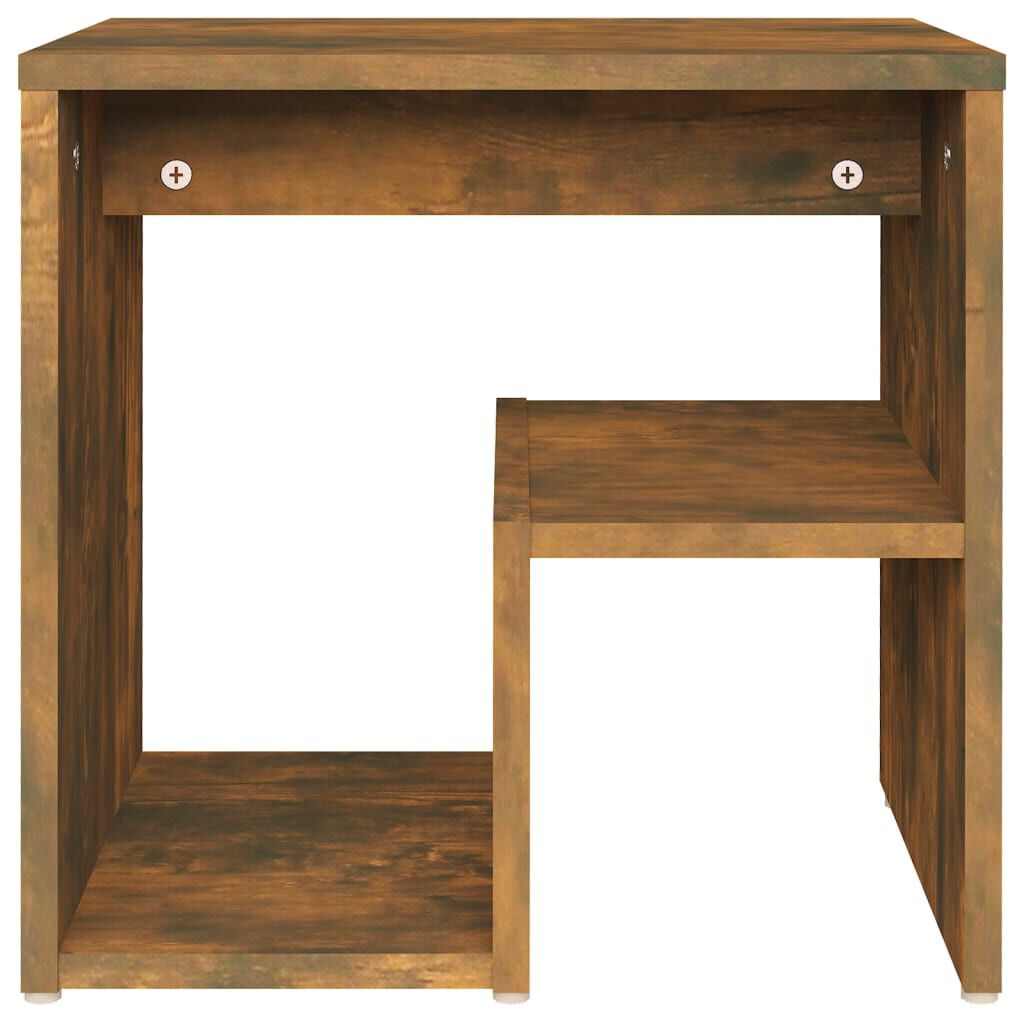 vidaXL Κομοδίνα 2 τεμ. Καπνιστή Δρυς 40x30x40 εκ. Επεξεργασμένο Ξύλο