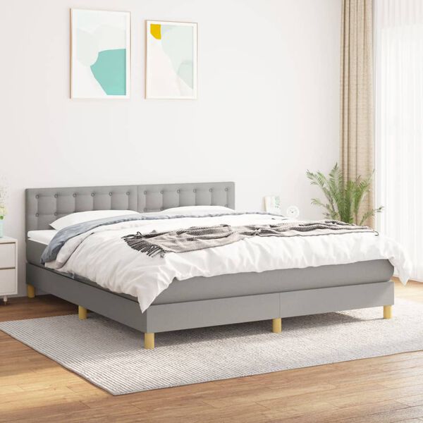 vidaXL &Kappa;&rho;&epsilon;&beta;ά&tau;&iota; Boxspring &mu;&epsilon; &Sigma;&tau;&rho;ώ&mu;&alpha; &Alpha;&nu;&omicron;&iota;&chi;&tau;ό &Gamma;&kappa;&rho;&iota; 180x200 &epsilon;&kappa;. &Upsilon;&phi;&alpha;&sigma;&mu;ά&tau;&iota;&nu;&omicron;