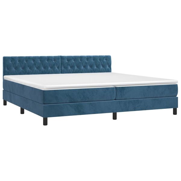 vidaXL &Kappa;&rho;&epsilon;&beta;ά&tau;&iota; Boxspring &mu;&epsilon; &Sigma;&tau;&rho;ώ&mu;&alpha; & LED &Sigma;&kappa;. &Mu;&pi;&lambda;&epsilon; 200x200&epsilon;&kappa;. &Beta;&epsilon;&lambda;&omicron;ύ&delta;&iota;&nu;&omicron;