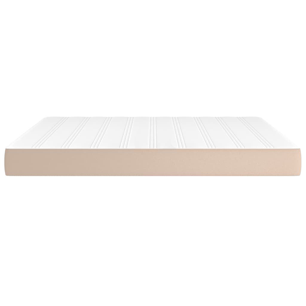 vidaXL Στρώμα με Pocket Springs Καπουτσίνο 160x200x20 εκ. Συνθ. Δέρμα