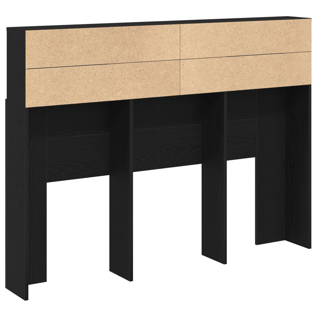 vidaXL Κεφαλαριά Ντουλάπα - Μαύρη Δρυς, 140x19x103.5 εκ, Φτιαγμένο από Επεξεργασμένο Ξύλο