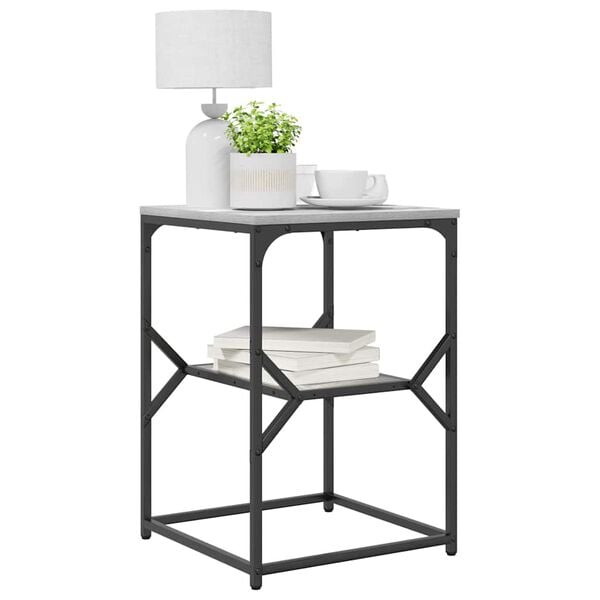 vidaXL Τραπεζάκι Πλευράς Γκρι sonoma 41 x 40 x 60 εκ.