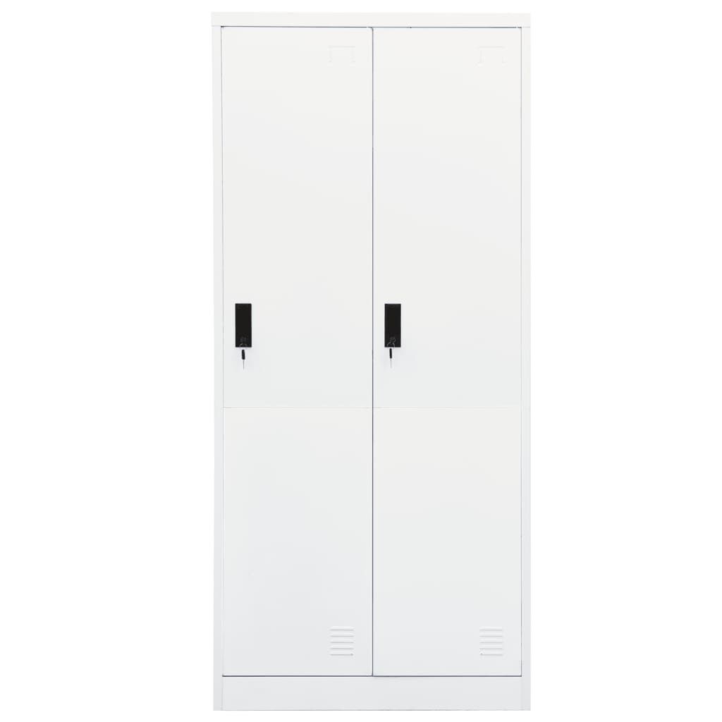vidaXL Ντουλάπα Λευκή 80 x 50 x 180 εκ. από Χάλυβα