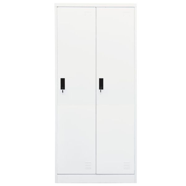 vidaXL Ντουλάπα Λευκή 80 x 50 x 180 εκ. από Χάλυβα