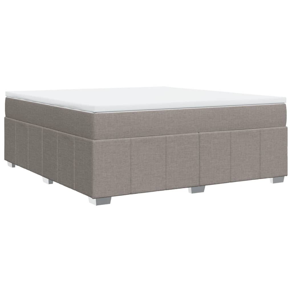 vidaXL Κρεβάτι Boxspring με Στρώμα Taupe 180x200 εκ. Υφασμάτινο