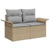 vidaXL Σετ Καναπέ Κήπου με μαξιλάρι 8 pcs Μπεζ Πολυ ράταν