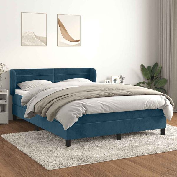 vidaXL &Kappa;&rho;&epsilon;&beta;ά&tau;&iota; Boxspring &mu;&epsilon; &Sigma;&tau;&rho;ώ&mu;&alpha; &Sigma;&kappa;&omicron;ύ&rho;&omicron; &Mu;&pi;&lambda;&epsilon; 140x190 &epsilon;&kappa;. &Beta;&epsilon;&lambda;&omicron;ύ&delta;&iota;&nu;&omicron;