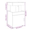 vidaXL Τρόλεϊ Μπαρ Λευκό 50x41x89 εκ. Επεξ. Ξύλο