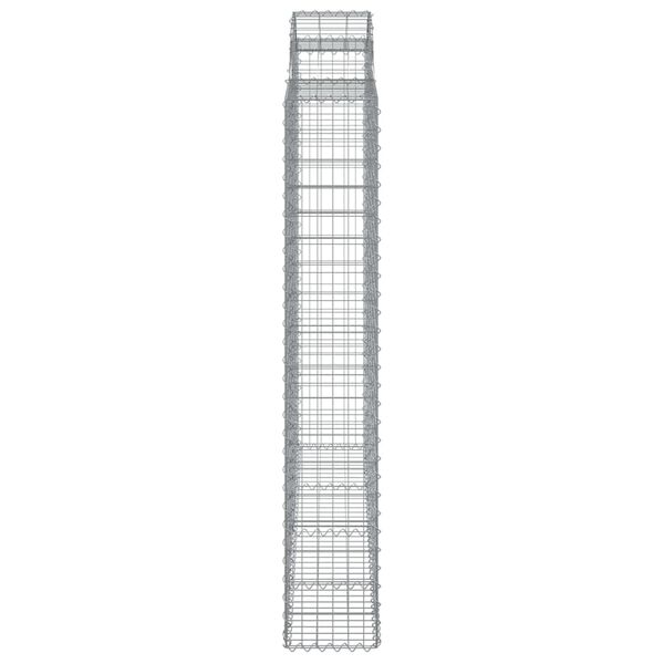 vidaXL Συρματοκιβώτιο Τοξωτό 200x50x180/200εκ. από Γαλβανισμένο Χάλυβα