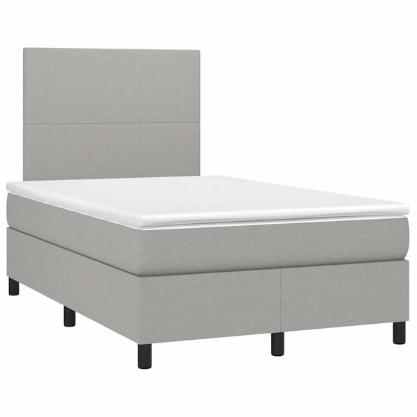 vidaXL &Kappa;&rho;&epsilon;&beta;ά&tau;&iota; Boxspring &mu;&epsilon; &Sigma;&tau;&rho;ώ&mu;&alpha; & LED &Alpha;&nu;.&Gamma;&kappa;&rho;&iota; 120x190&epsilon;&kappa;. &Upsilon;&phi;&alpha;&sigma;&mu;ά&tau;&iota;&nu;&omicron;
