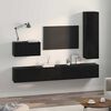 vidaXL Σετ επίπλου τηλεόρασης 4 pcs Μαύρη δρυς 200 x 30 x 30 cm