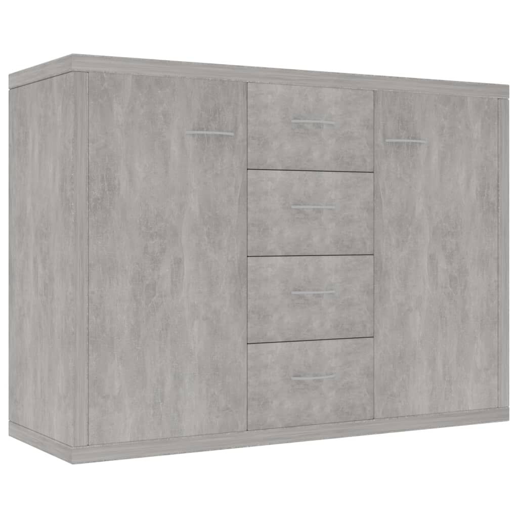 vidaXL Μπουφές Γκρι του Σκυροδέματος 88 x 30 x 65 εκ. από Επεξ. Ξύλο