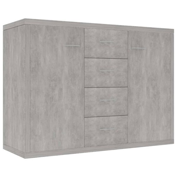 vidaXL Μπουφές Γκρι του Σκυροδέματος 88 x 30 x 65 εκ. από Επεξ. Ξύλο