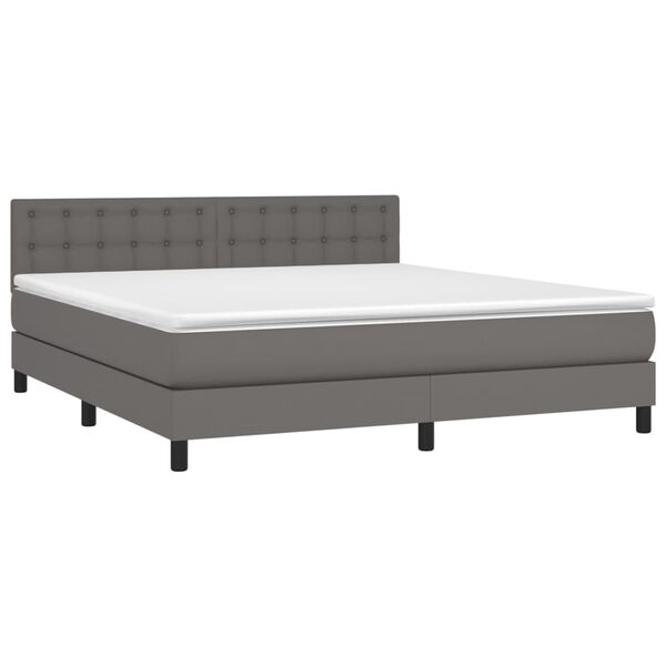 vidaXL &Kappa;&rho;&epsilon;&beta;ά&tau;&iota; Boxspring &mu;&epsilon; &Sigma;&tau;&rho;ώ&mu;&alpha; & LED &Gamma;&kappa;&rho;&iota; 180x200 &epsilon;&kappa;. &Sigma;&upsilon;&nu;&theta;. &Delta;έ&rho;&mu;&alpha;