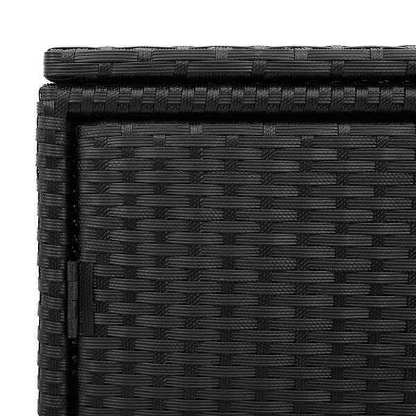 vidaXL Ντουλάπι Αποθήκευσης Κήπου Μαύρο 110x55,5x60,5 εκ. Συνθ. Ρατάν