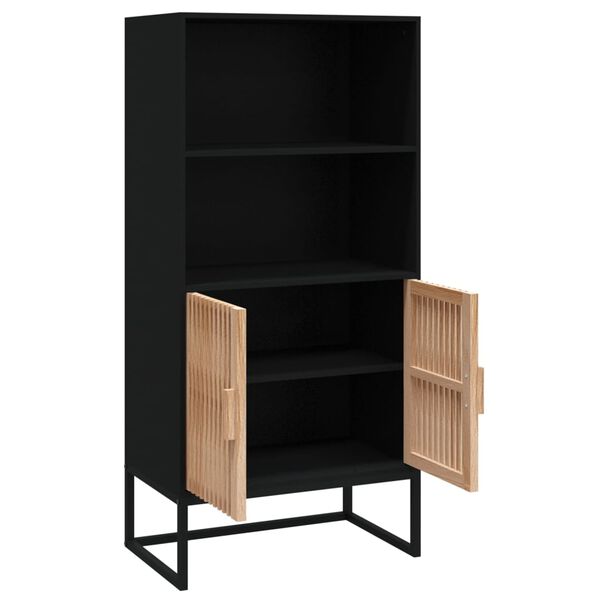 vidaXL Ντουλάπι Μαύρο 60 x 35 x 125 εκ. από Επεξεργασμένο Ξύλο