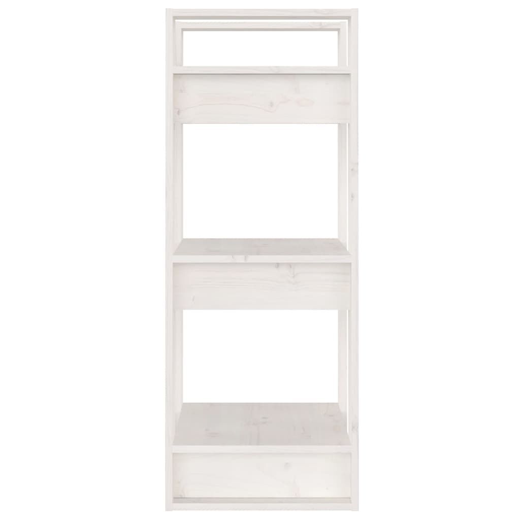 vidaXL Βιβλιοθήκη/Διαχωριστικό Χώρου Λευκό 41x35x91 εκ. Μασίφ Πεύκο